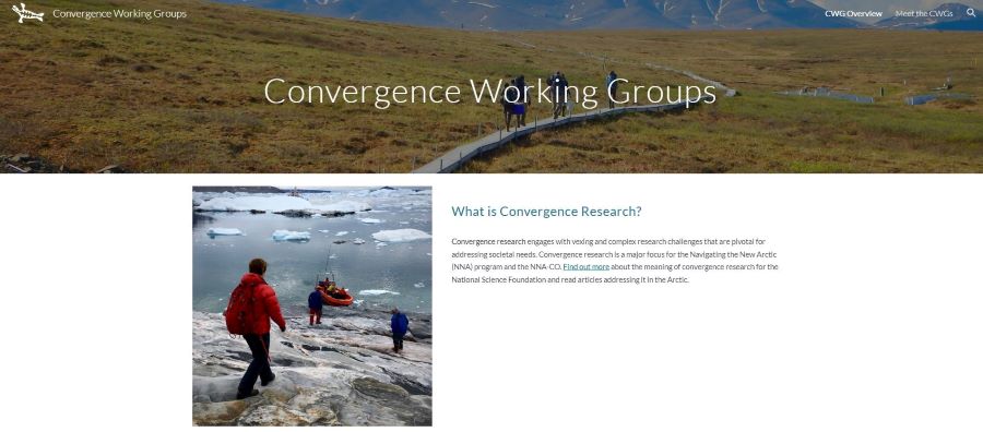 Convergence Working Groups website homepage