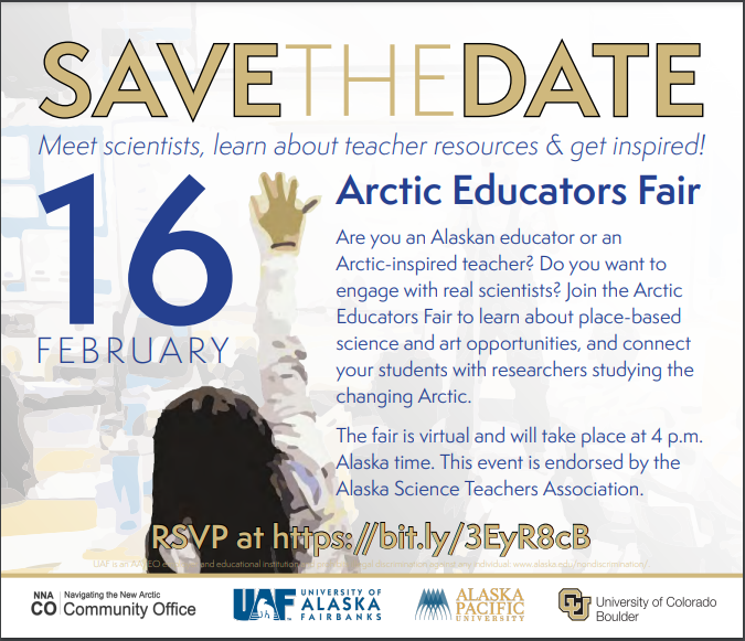 Arctic Educators Fair Save-the-Date Flyer