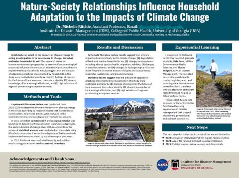 Nature-society relationships influence household adaptation to the impacts of climate change poster