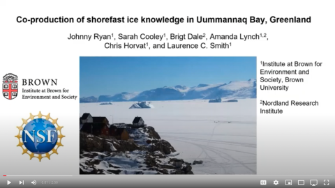Video: Co-production of Shorefast Ice Knowledge in Uummannaq Bay, Greenland