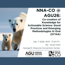 Picture of two polar bears with information about the AGU session SY14A